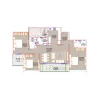 Dream Velmore Balewadi 3 BHK Floorplan